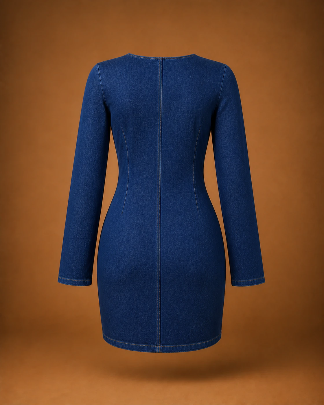 Denim Mini Dress · garment back.